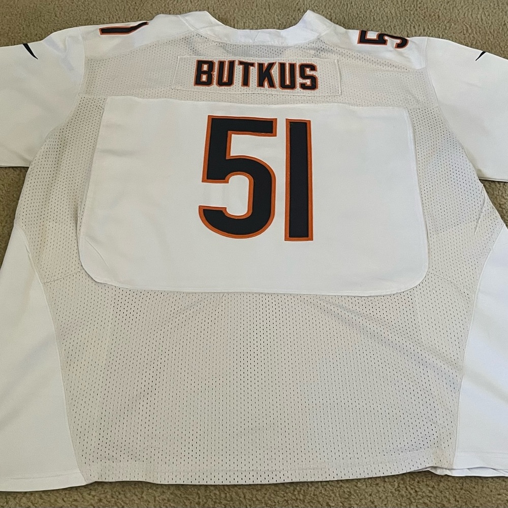 Official Nike Stitched NFL Chicago Bears White # 51 Dick Butkus -size 56